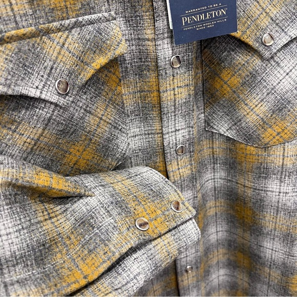 Pendleton CANYON snap 100 % Virgin wool shirt - Picture 2 of 12